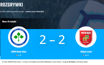 IV LIGA POMORSKA /  GROM Nowy Staw – Wikęd Luzino